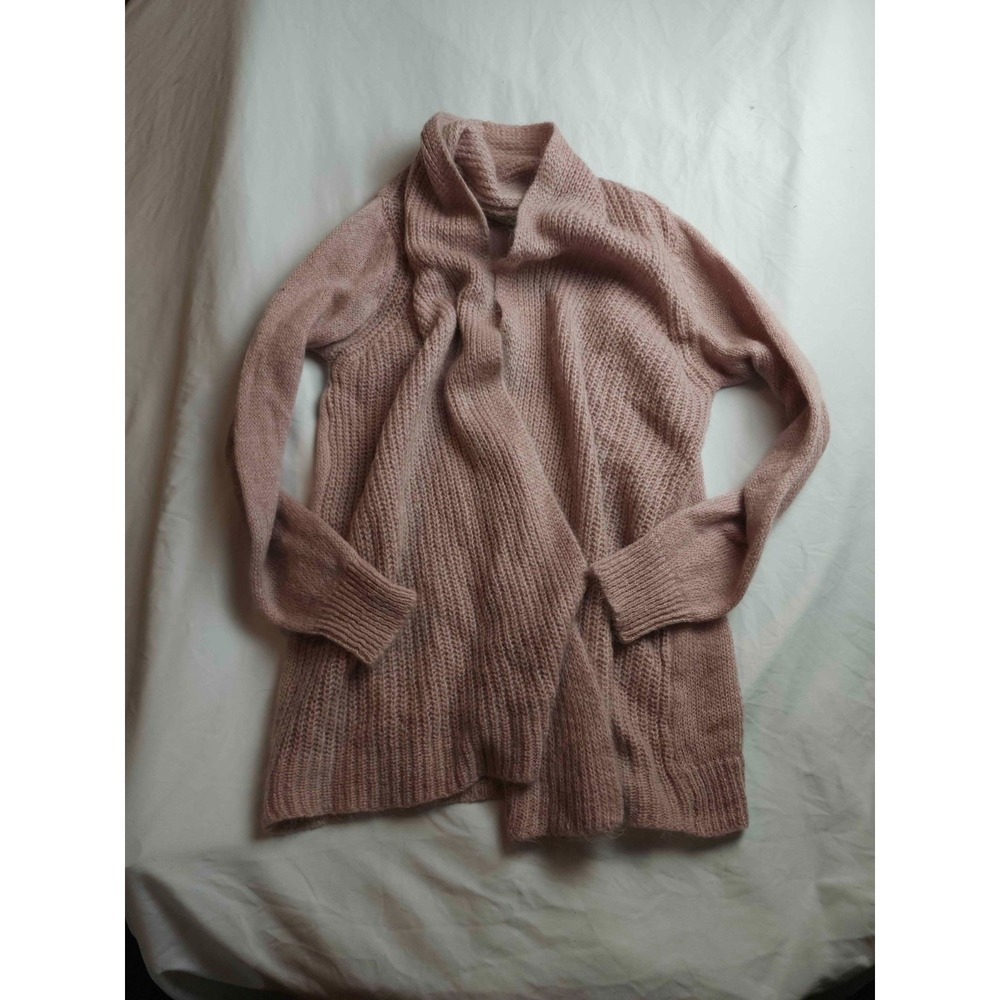 A.IDA Cardigan Sweater Womens S‎ Wool Blend Minimalist Quiet Luxury Italy Made